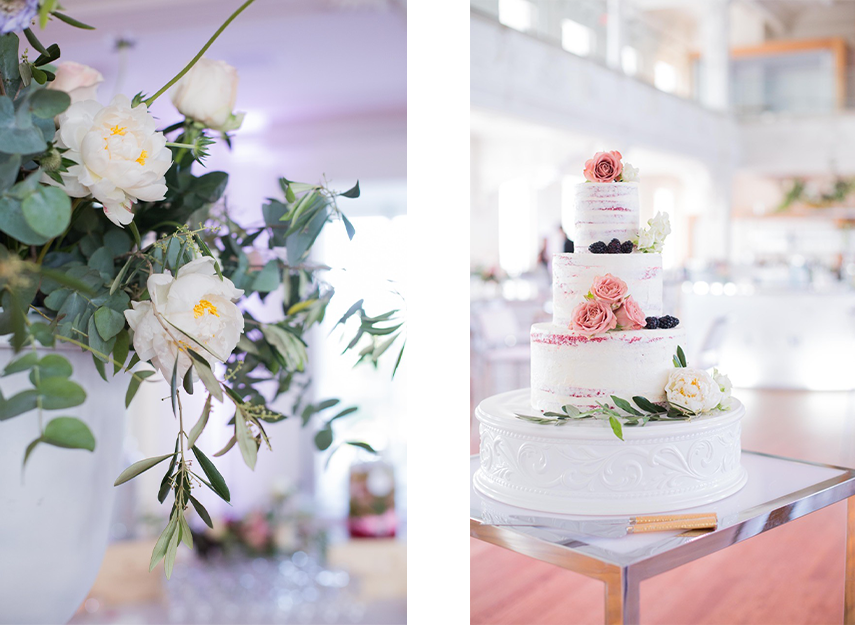 Gâteau de mariage et fleurs signés Deux Gourmandes